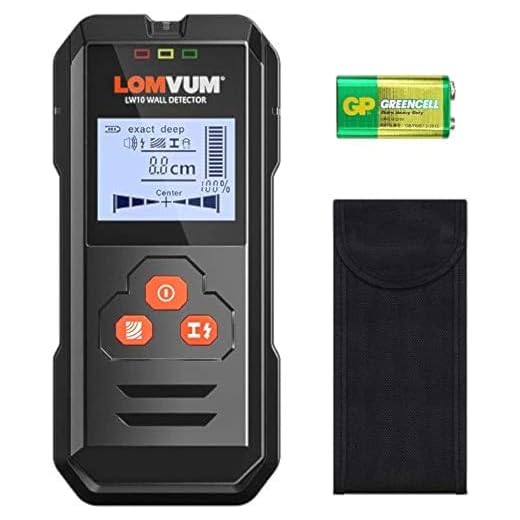 Wall Detector Lomvum Stud Finder Wall Scanner with Indicators, Center Finding & Sound Warning for Studs/Wood/Metal/Live AC Wires Detection High Precision 5 in 1 Electronic Multi Function Stud Sensor