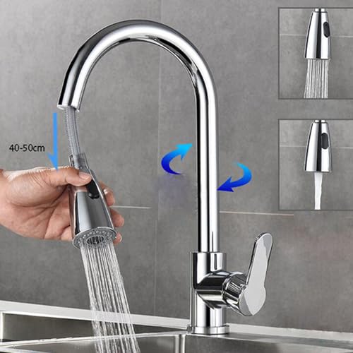 Robinet de cuisine extractible installation facile acier durable