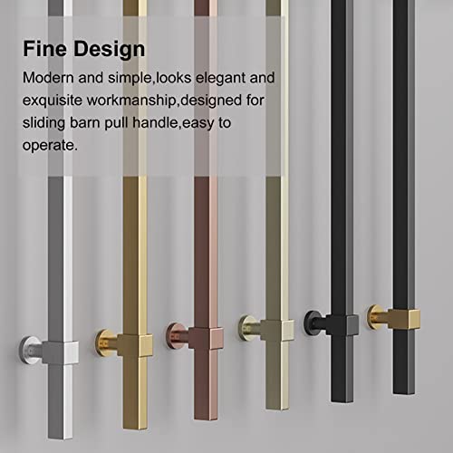 Poignée de porte de douche push-pull en inox argenté long - 3