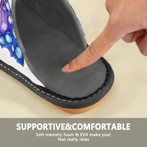 Butterfly House Slippers, Non Slip Slippers for Women Men Warm Slippers House Shoes Indoor Outdoor Slippers3