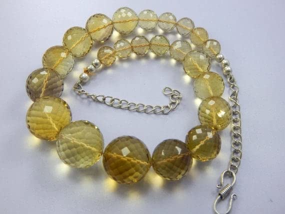 Quartz champagne 9x18mm rondelle pour réparer et créer un collier