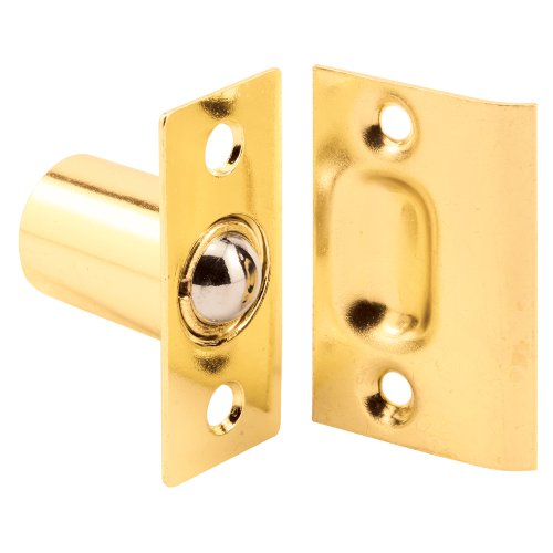 Prime-Line U 9132 27/32 In. Brass-Plated Housing and Plates, Steel Ball Catch and Inner Spring for use with Hinged Doors (Single Pack)