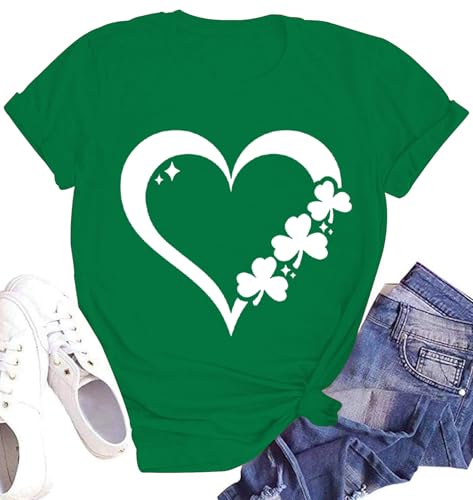 T-shirt pour femme St Patrick SUWATOIN avec trèfle vert