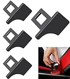 【Unique design】The seat belt clip has reserved finger holes, which makes it easy and convenient to use. You can easily attach and remove the clip without hurting your fingers or leaving unpleasant pressure points.
