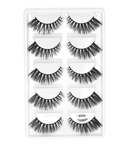 5 PAIRS 3D STYLE FAUX EYELASHES (G806)