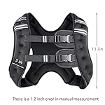 Prodigen Weighted Vest for Women and Men 8 12 16 20 25 30 Lbs with Reflective Stripe and Double Adjustable Buckle Straps Weight Vests for Strength Training, Jogging, Cardio, Weight Loss - Image 3