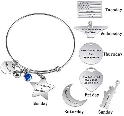 Inspirational Bracelet, Motivational Bracelets, Faith Bracelet with Creative Charms