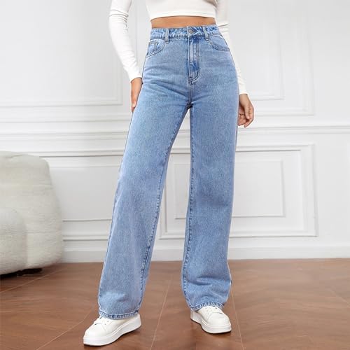Jeans for Women High Waisted Straight Leg Pants Casual Boyfriend Jeans Trendy Vintage Classic Trousers with Pockets2