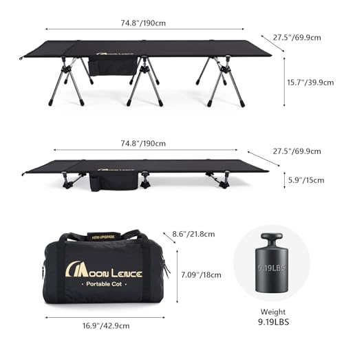 MOON LENCE Height Adjustable Camping Cot