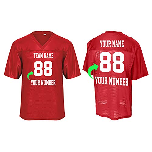 Customize Your Own Football Short Sleeve Jersey with Your Name and Team Number Personalized & Customized Jersey - Thumbnail 3