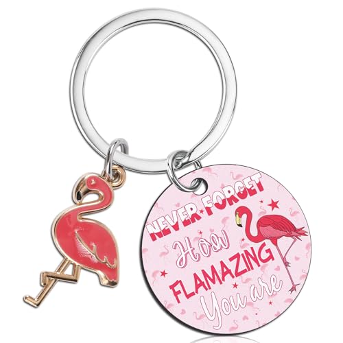 INCOK Flamingo Gifts Keychains for Women - Never Forget How