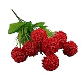 Magnifiquement conçu : avec 9 hortensias et 2 grandes feuilles, chaque bouquet est soigneusement disposé pour créer un affichage visuel. La hauteur totale du bouquet est d'environ 38 cm, chaque fleur ayant un diamètre d'environ 5 cm. Chaque bouquet s'étend à environ 15 cm, ajoutant du volume et de la plénitude à vos arrangements floraux.