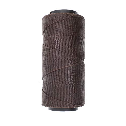 The Beadsmith Knot It Waxed Polyester Cord, Cedar Brown Color, 0.7mm Diameter, Light Wax, 144 Meters (472 Feet) Per Spool