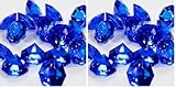 Royal Blue 25 Carat Acrylic Diamonds - 36 Acrylic Gems - Big Bling