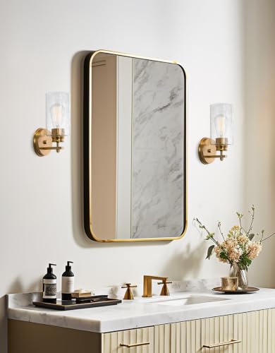 Image of Kira Home Phoebe 10 inch Mid Century Modern Wall Sconce for Bathroom Vanity, Pack of 2