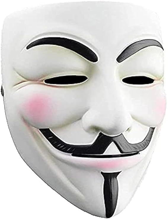 Image of ARYANSH SHOPPE V for Vendetta Mask Halloween Masks Guy (WHITE V MASK) (PACK OF 1)