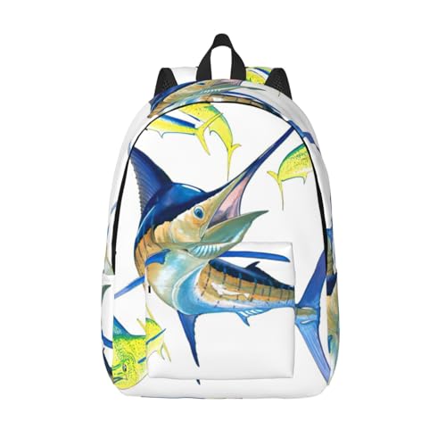 Sac à dos voyage imprimé poisson art EdWal pour transporter votre ordinateur
