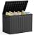 Mars Villa 45 Gallon Outdoor Storage Box, Resin Deck Box Waterproof, Storage Chest for Outside Patio Furniture Cushions, Pool Supplies, Garden Tools, UV Resistant and Weatherproof, Black