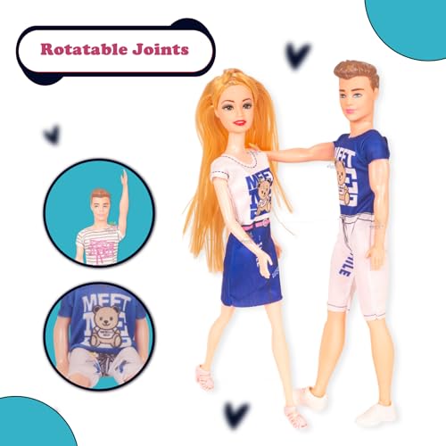 Image of WISHKEY Plastic Beautiful Travel Family Doll Set with Mom,Dad,Baby Boy & Girl, Ideal Pretend Play Doll Accessories Stylish Playset for Girls, Multicolor, 3+ Years (Pack of 1)