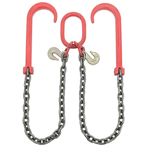 Amazon Crazy 🔥 Deals Mytee Products Tow Recovery w/ G80-3/8 x 3' Chain 7100# Lbs, Two 15" J-Hook & Eye Cradle Grab Hook