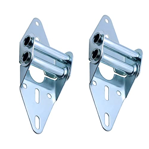 2 Packs Garage Door Hinges #2 with Galvanized Finish - Heavy Duty 14 Gauge Steel, Suitable for Residential/Light Commercial Garage Door Replacement - Thumbnail 3