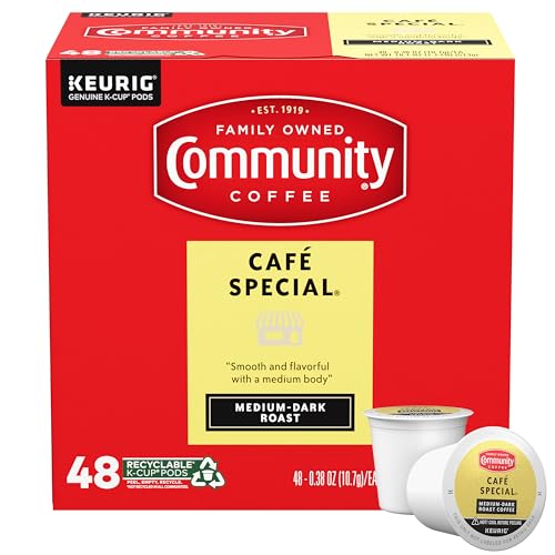 Image of Community Coffee Cafe Special Medium-Dark Roast Single-Serve Keurig K-Cup Pods 48 Count (Pack of 1)