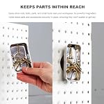 2 PCS Magnetic Tray Holders, Stainless Steel 3.6"x2.5" Rectangle Trays Metal Parts Holder with Strong Magnet, Heavy Duty Thickened Trays for Screws Bolts Nuts Washers Pins - Image 4
