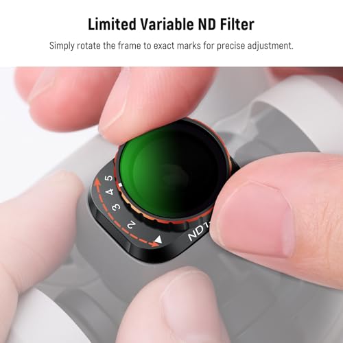 Image of NEEWER Variable ND Filter Compatible with DJI Mini 3 Pro, ND2-32 1-5 Stops Snap On Multicoated HD Optical Glass Metal Slim Frame Drone Camera Lens Accessories for Aerial Photography Video Recording