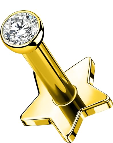 [OUFER Body Piercing] �{�f�B�s�A�X ���u���g�s�A�X�F16G/1.2mm ���b�v�o�[ �����w���b�N�X�X�^�b�h �`�^���� �g���K�X ���h�X�A�����O �j�����p 5-12mm