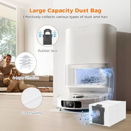 Image of 18 Pcs Accessories for Dreame L10s Ultra Gen 2 /L10s Pro Ultra Heat Vacuum | 1 TriCut Brush 4 Side Brushes 4 HEPA Filters 4 Mop Pads 4 Dust Bags 1 Cleaning Brush