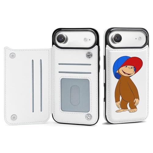 手帳型 おさるのジョージ (2) 対応 iPhone 17 Air ケース カード収納 スマホケース 財布型 携帯ケース 軽量 全面保護 スタンド機能 おしゃれ お祝いギフト