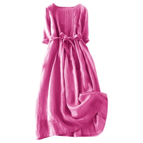Robe longue d'été en coton chic de vacances et décontractée