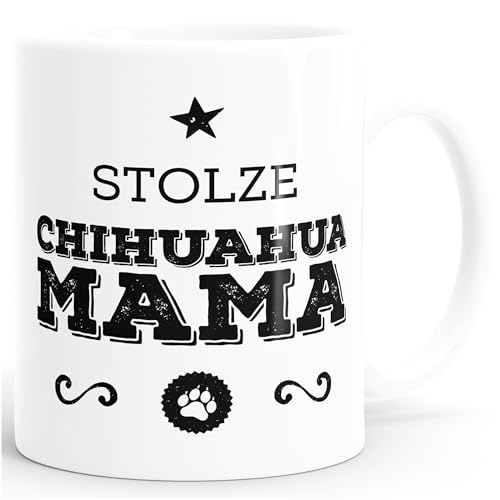 MoonWorks Kaffee-Tasse Stolze (style_variation) Mama (style_variation) Besitzerin Hundebesitzerin Weiss unisize