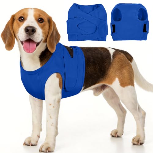 Image of BRKURLEG Chest Recovery Suit for Dogs, Chest Wound Cover, Blue XS