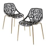 Pozbee Modern Black Dining Chair, Birch Sapling Style Chairs for Dining Room, Hotels, Restaurants In
