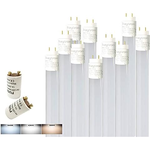 10 150cm LED Tube Röhre Leuchtstoffröhre Nanoröhre Röhrenlampe 24w 150cm 2280 Lumen G13 kaltweiss inkl. LED Starter Cover