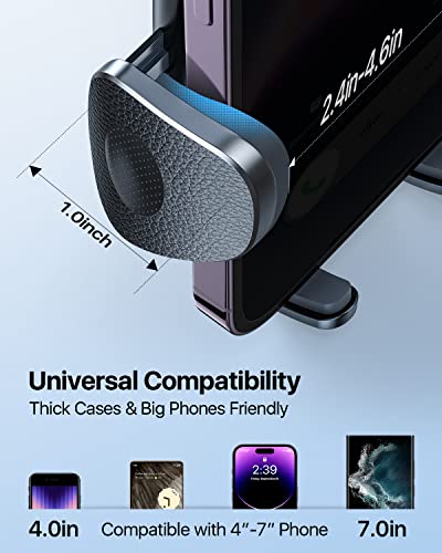 Yru Phone Mount For Car Vent [Upgraded Steel Clip], Sturdy Adjustable Shockproof Car Phone Holder, Handsfree Cell Phone Stand Cradle For Iphone 14 13 Pro Max, Samsung Universal Cellphone, Pickup Truck #TOP4