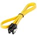 Produktbild POPPSTAR 1x SATA Kabel SSD/HDD (0,5m SSD Datenkabel/SATA 3 Kabel SSD, 2 gerade Stecker) bis zu 6 Gbit/s, gelb