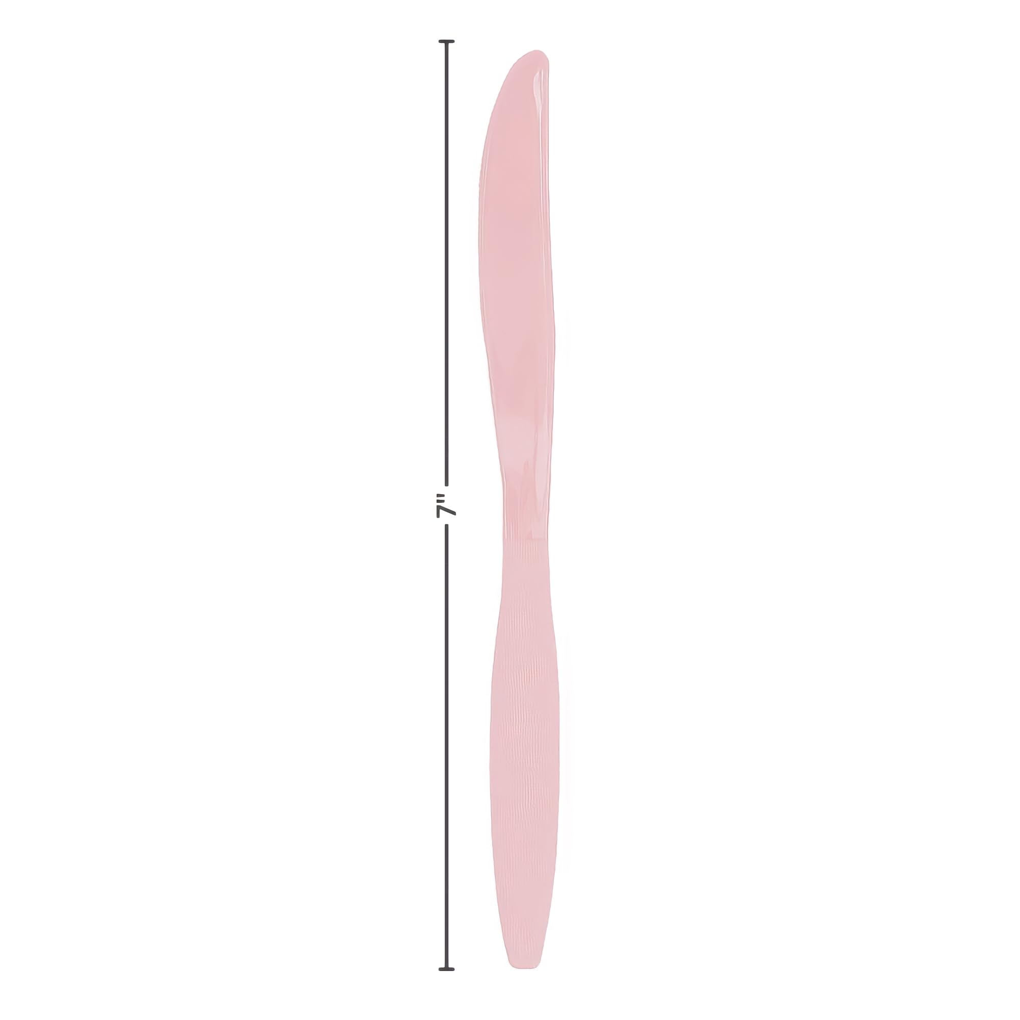 Fun Express - Light Pink Plastic Knives (50 Pc) - Party Supplies - Solid Tableware - Cutlery - 50 Pieces