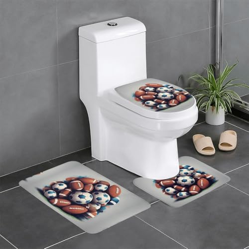Tapis de salle de bain foot antidérapant contour WC rectangulaire