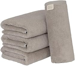 【Amazon.co.jp限定】タオル研究所 [ボリュームリッチ] #003 バスタオル ライトグレー 4枚セット ホテル仕様 ふかふか 高速吸水 綿100% 耐久性 毛羽落ち少ない 【選べる10色】 Japan Tec