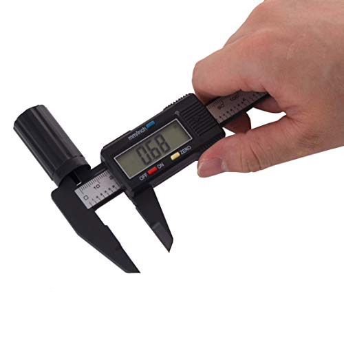 Zoostliss 150mm LCD Digital Electronic Carbon Fiber Vernier Calipers Gauge Micrometer with Large LCD Screen Display Inch/Metric - Thumbnail 7