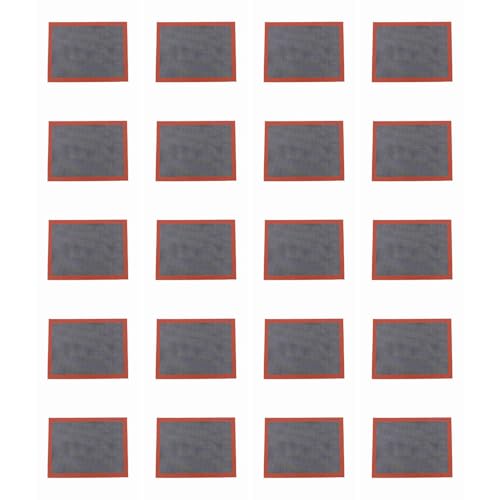 Kufughty 20X Estera de Silicona Perforada Revestimiento de LáMina Antiadherente para Horno de CoccióN para Bizcochos/Pan/Macarrones/Galletas Herramientas de Cocina