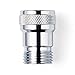 Produktbild Preval® Duschventil vollversilbert Dusch-Wassersparer Wassersparventil 1/2" IG (Wassereintritt) x 1/2" AG (Wasseraustritt) mit versilberte Düse 2,8 mm und versilberter Gewindeplatte