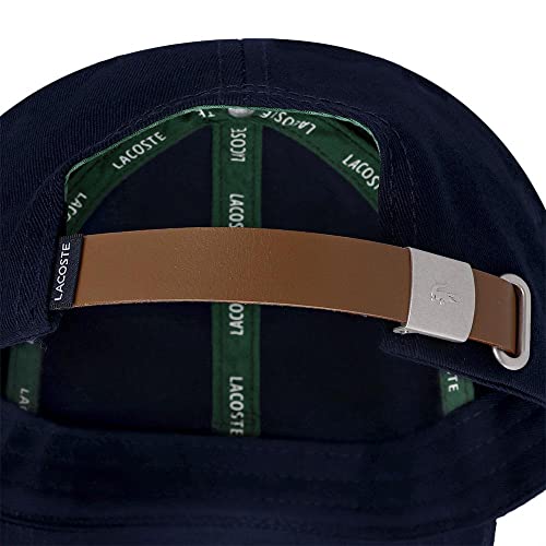 Boné em algodão com tira contrastante e crocodilo Lacoste Masculino Branco/Preto Único