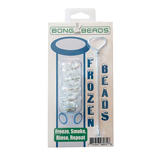 Frozen Glass Beads to cool the smoke in your glass water pipe