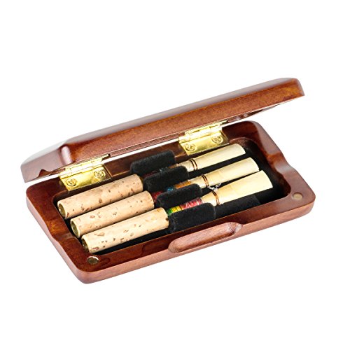 Kmise Oboe Reeds Case Maple Storage Box for 3 Pcs Reeds Amber Color Musical Parts Accessories (MI1753) - Thumbnail 6