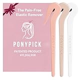 THE PONY PICK Hair Elastic Rubber Bands Cutter Tool Easy To Use, Pain Free, No Hair Damage Ponytail Cutter Tool for Kids & Toddlers (3 Picks)