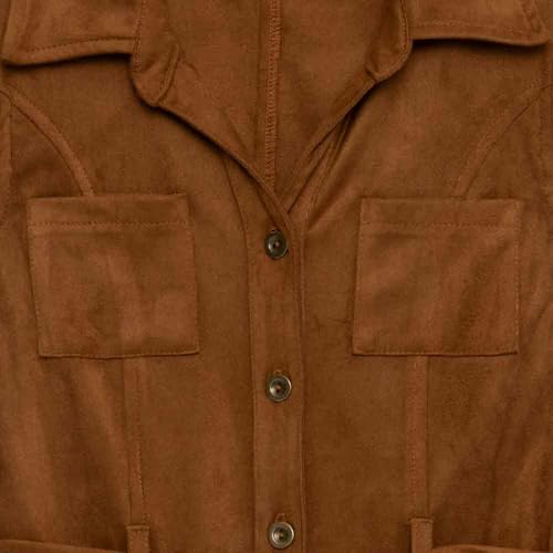 Speechless Girls' Cap Sleeve Faux Suede Shirt Dress3