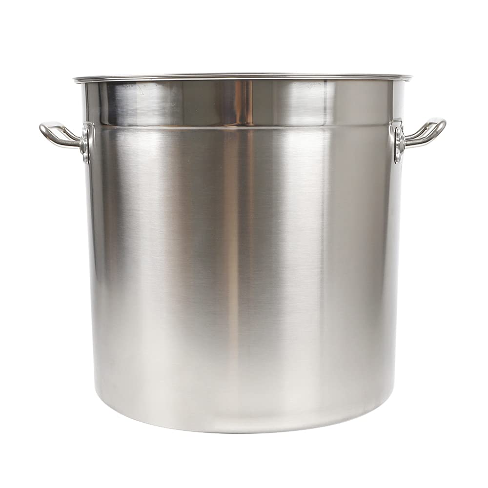 Marmite à soupe en acier inoxydable poli avec couvercle Argenté 50 l